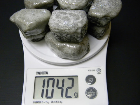 お風呂セット（超強力白焼成北投石）特別の白1kg　写真画像