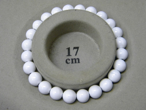 新商品 8mm玉ブレスレット(玉川産北投石)ホワイト 写真画像