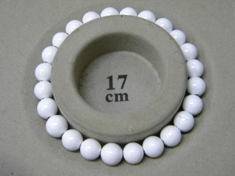 新商品 8mm玉ブレスレット(玉川産北投石)ホワイト 写真画像