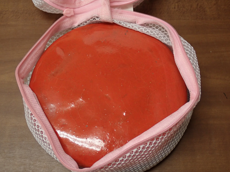 丸型岩盤北投石粉黛焼付　1165ｇお風呂　岩盤浴　写真画像