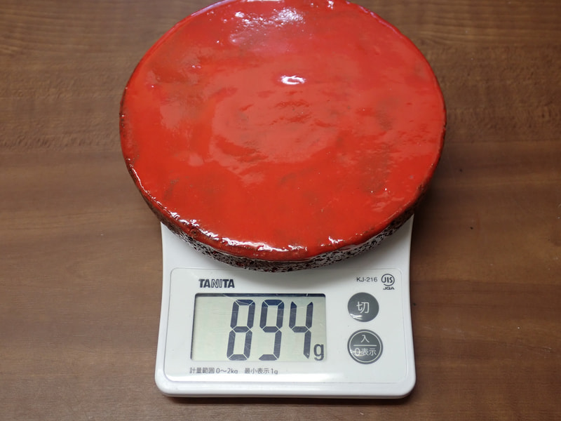 入荷　丸型岩盤北投石粉黛焼付894ｇ　お風呂　岩盤浴　写真画像