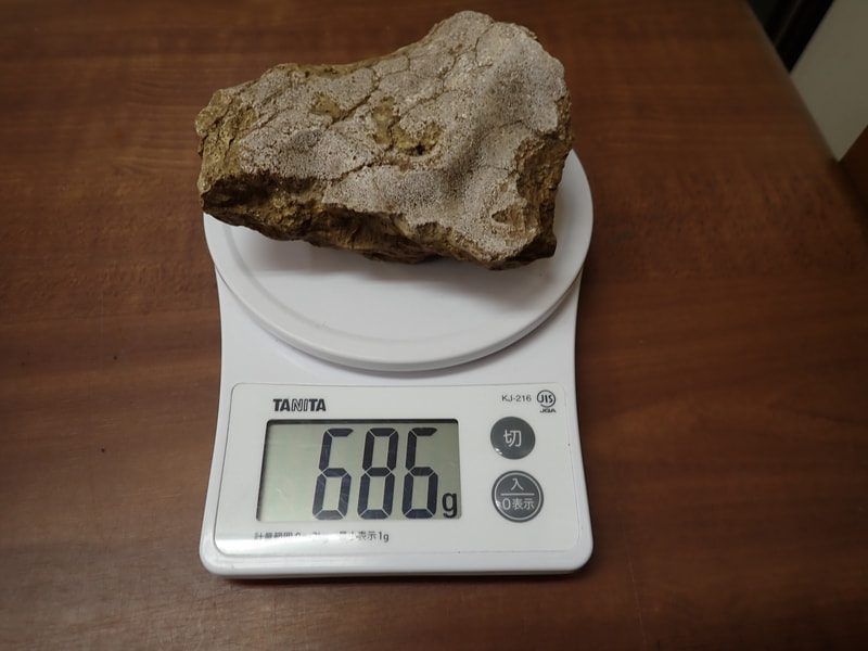 127番　台湾産お風呂用 台湾産北投石686g　写真画像