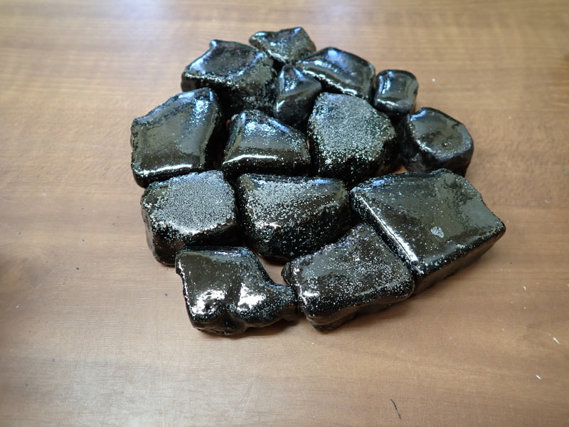 193番　お風呂用 黒焼成北投石1kgセット　写真画像