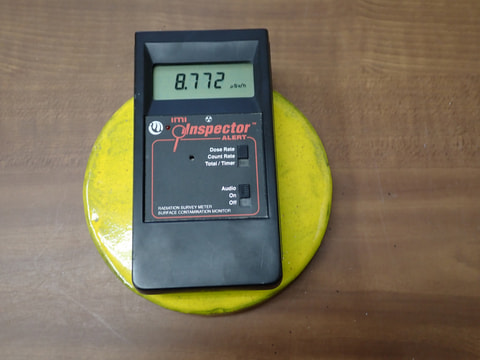 176番　入荷　丸型岩盤北投石粉黛焼付1121ｇ　お風呂　岩盤浴　写真画像