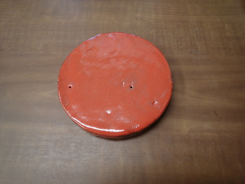 176番　入荷　丸型岩盤北投石粉黛焼付1104ｇ　お風呂　岩盤浴　写真画像