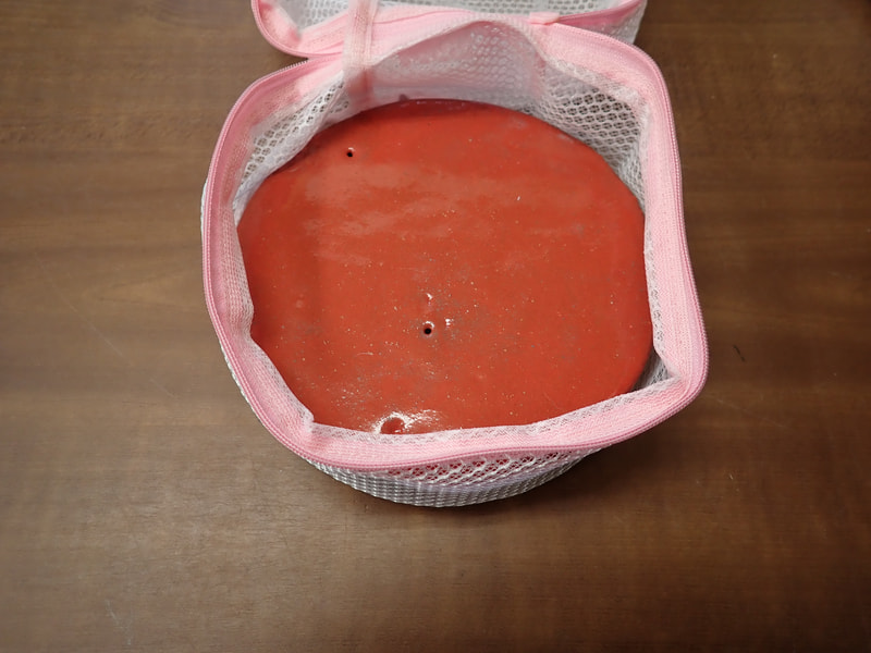 176番　入荷　丸型岩盤北投石粉黛焼付1104ｇ　お風呂　岩盤浴　写真画像