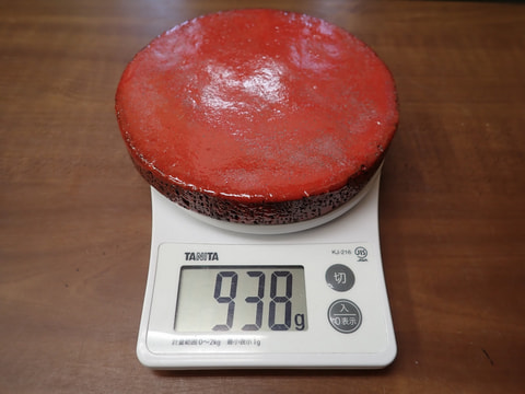 189番　入荷　丸型岩盤北投石粉黛焼付800ｇから1000ｇ位　お風呂　岩盤浴　写真画像