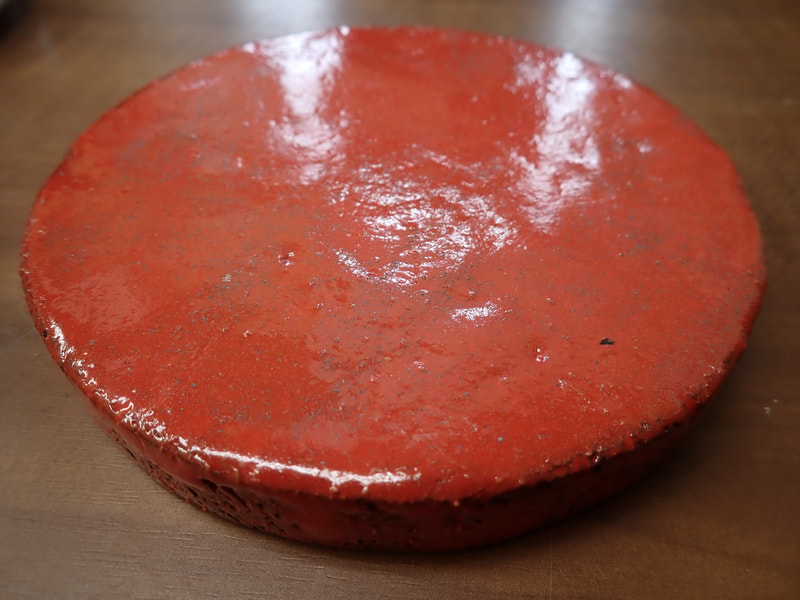 176番　入荷　丸型岩盤北投石粉黛焼付913ｇ　お風呂　岩盤浴　写真画像