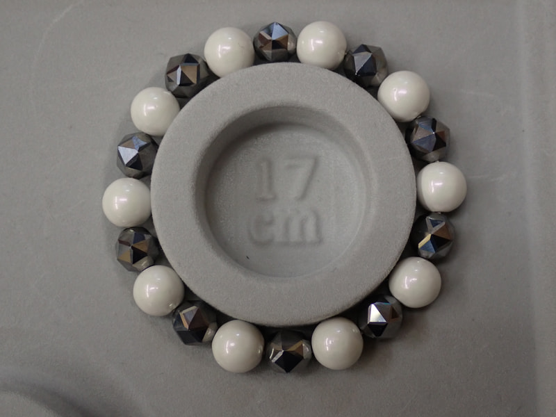 202番　限定。玉川温泉10mmテラヘルツ10ｍｍ各10玉ブレスレット　写真画像