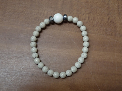 209番5月7日ご注文分まで当日のお届け母の日　北投石ブレスレット（テラヘルツ）　写真画像