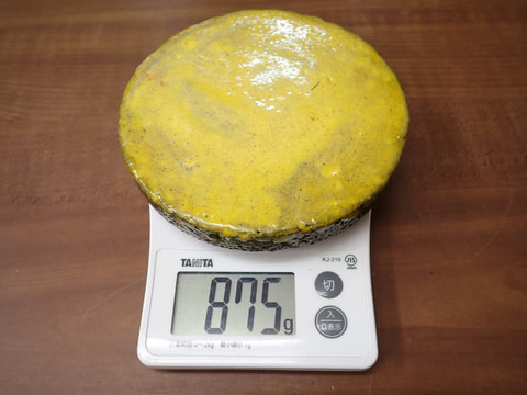 219番　入荷　丸型岩盤12北投石粉黛焼付875ｇ　お風呂　岩盤浴　写真画像