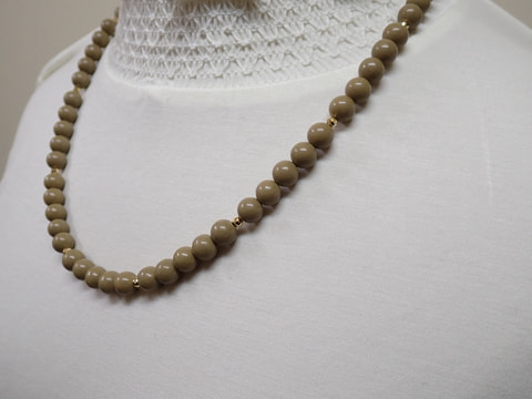 オリジナルネックレス北投石18金ミラーボール入り　写真画像