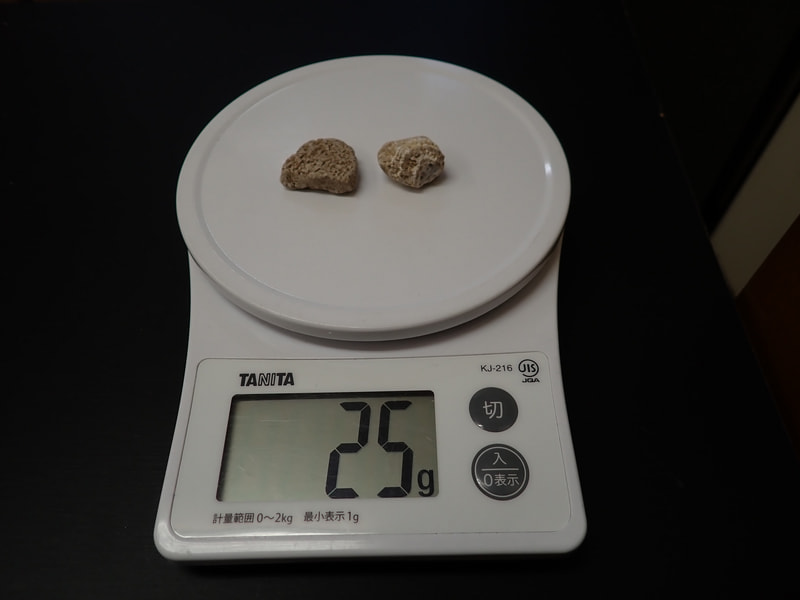 結晶体北投石25ｇ2個　写真画像