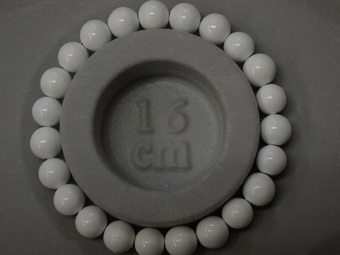 新商品　8mm玉ブレスレット（玉川産北投石）ホワイト（16ｃｍ23玉）　写真画像