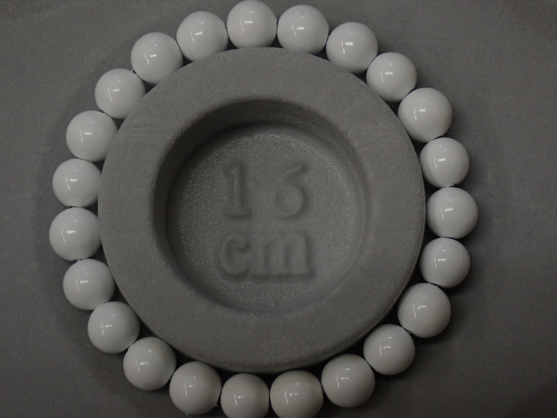 新商品　8mm玉ブレスレット（玉川産北投石）ホワイト（16ｃｍ23玉）　写真画像